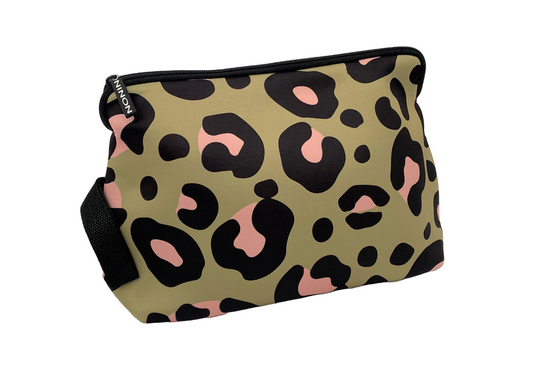 Neoprene Pouch - Olive Leopard