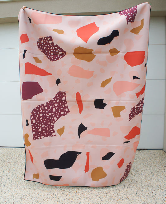 PEACHY TERRAZZO Neoprene Beach + Picnic Mat